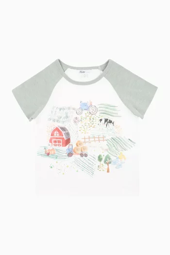 Clayton Farm Scene T-shirt in Cotton