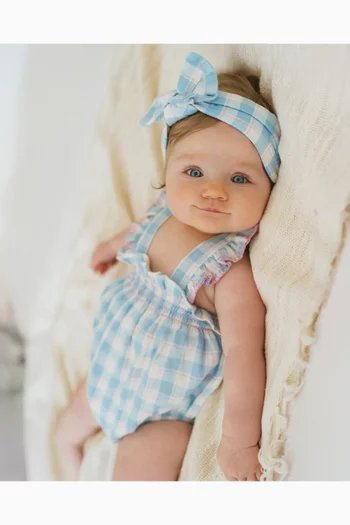 Bonnie Gingham Romper in Cotton