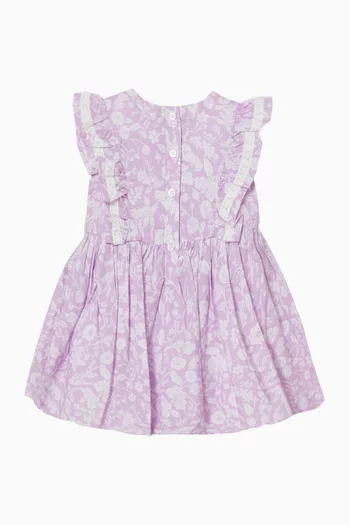 فستان زارا بنقشة زهور قطن