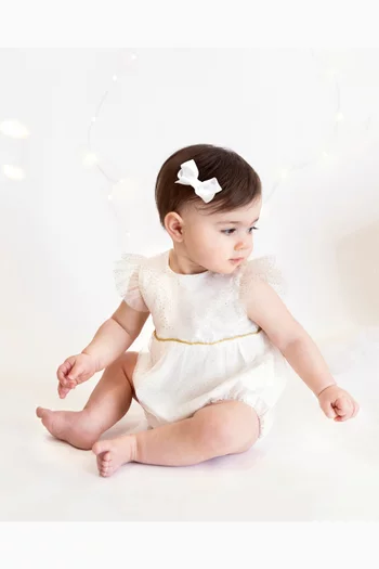 Festive Glitter Romper in Tulle