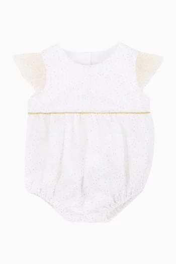 Festive Glitter Romper in Tulle