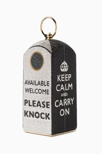 Rectangle Dome Do Not Disturb Clutch Bag