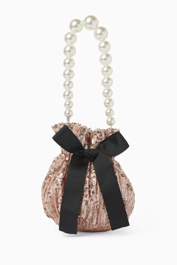 Sequin-embellished Pearl Bag