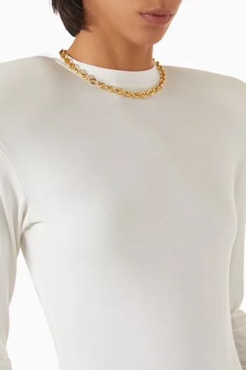 قلادة نوفا نحاس مطلي ذهب عيار 14