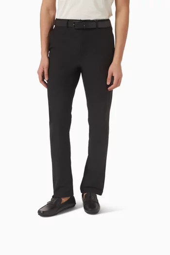 Flag Plaque Driver Shoes in Leather