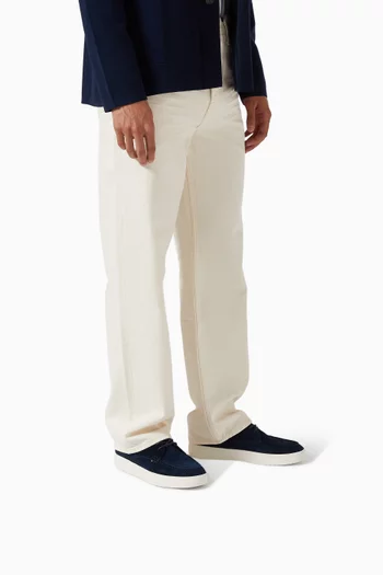 Stitch Toe Hybrid Loafers in Suede