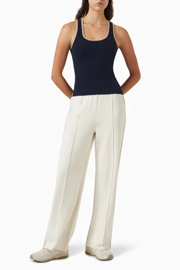 بلوزة اكواين راف بلا أكمام منسوجة من مزيج قطن عضوي