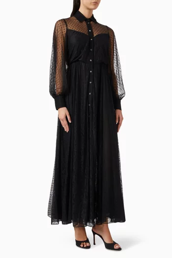 Sheer-panel Dress