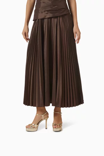 صندل ماكسين بنعل سميك وكعب 120 مم جلد لامع