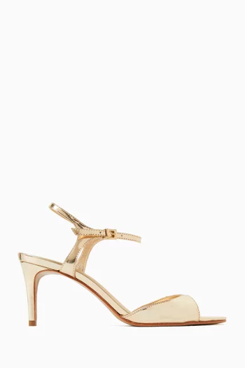 صندل جولدن هيز بكعب 75 مم جلد لامع