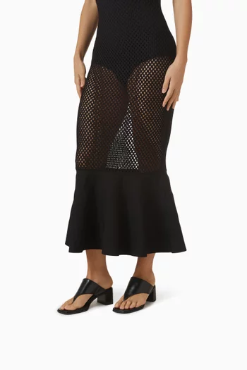 صندل مارثا بسيور على شكل حرف T وكعب 50 مم جلد