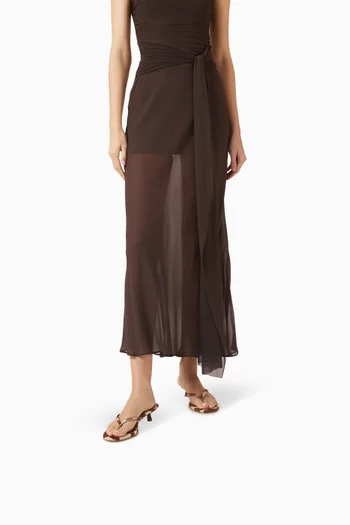 حذاء كارولين مفتوح من الخلف بكعب 50 مم شعر مهر