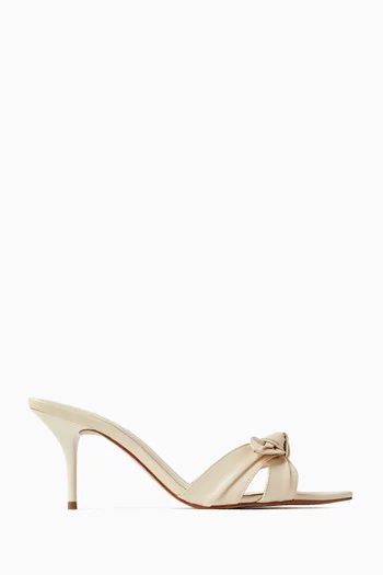 حذاء مفتوح هاي سمر II بعقدة وكعب 75 مم جلد