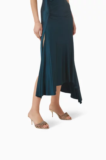 حذاء فيستاس مفتوح من الخلف جلد لامع