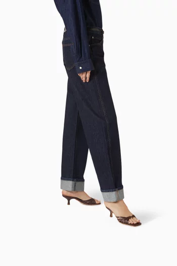 حذاء تارا مفتوح من الخلف بكعب 50 مم جلد