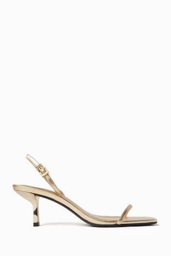 صندل جوديث بسير خلفي وكعب 65 مم جلد لامع