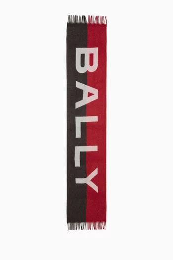 Two-tone Logo Scarf in Jacquard