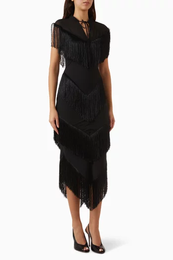 Tellus Midi Dress in Chiffon