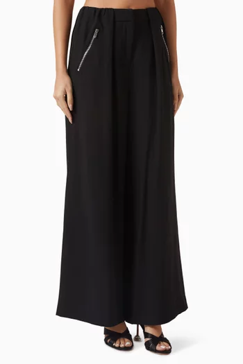 Nori Wide-leg Pants in Charmeuse