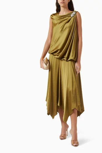 بلوزة هنريك بدرابيه مزيج فيسكوز