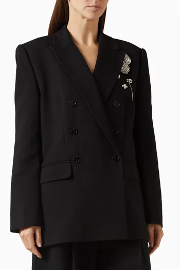 Tanner Embellished Blazer in Crepe