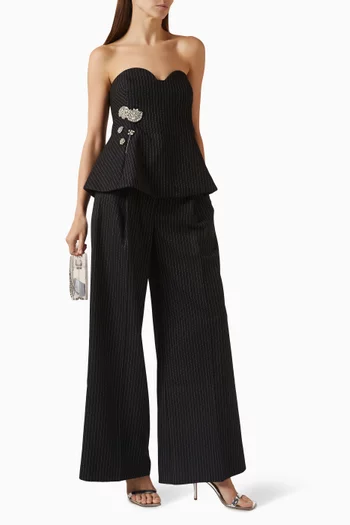 Rosa Pinstripe Bustier Top