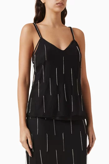 بلوزة كاميسول بريكستون بشرّابات فيسكوز