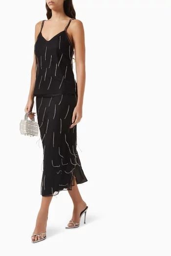 Billie Fringe Skirt in Viscose