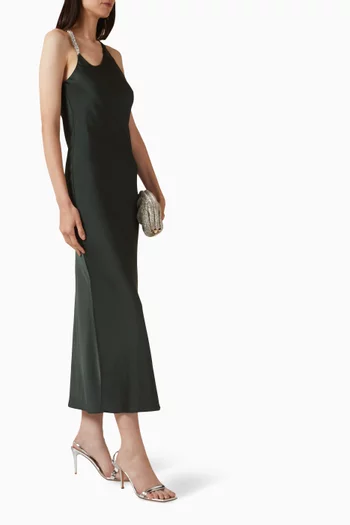 فستان آبي طويل