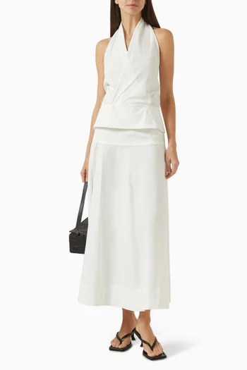 Halter Wrap Top in Cotton-blend