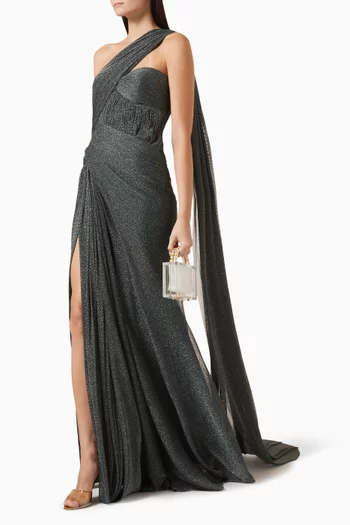 Camellia Cape Gown in Viscose Jersey