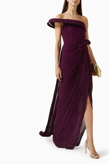 Alria Maxi Dress in Crushed Chiffon