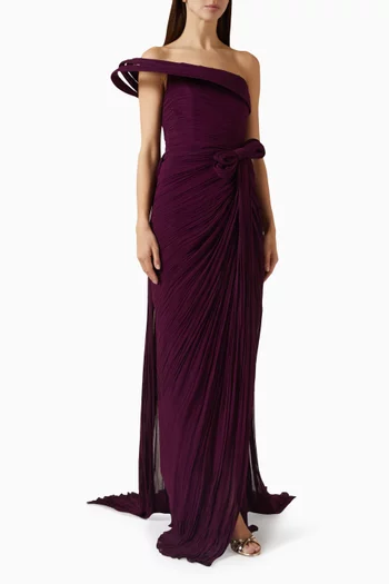 Alria Maxi Dress in Crushed Chiffon