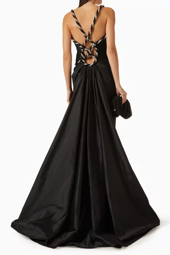 Arnica Open-back Gown in Taffeta