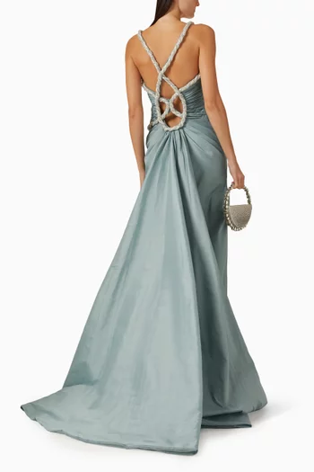 Arnica Open-back Gown in Taffeta