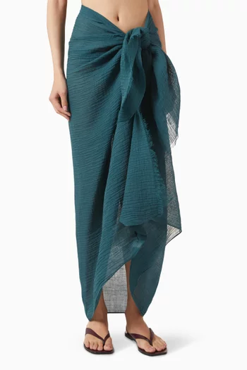 St. Tropez Sarong in Crinkle-linen