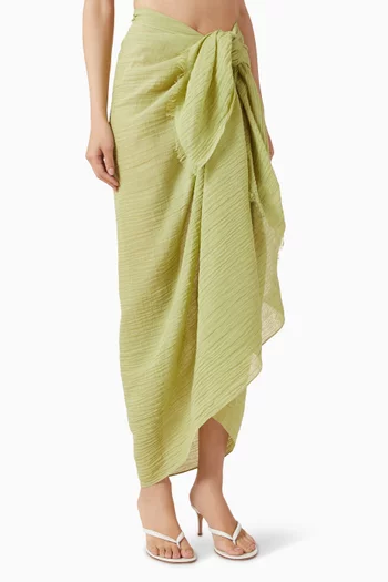 St. Tropez Sarong in Crinkle-linen