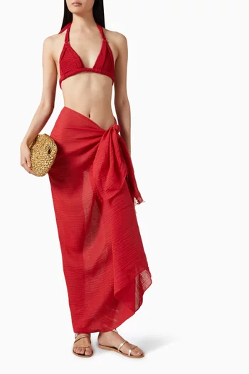 St. Tropez Sarong in Crinkle-linen