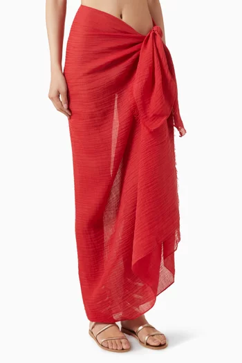 St. Tropez Sarong in Crinkle-linen