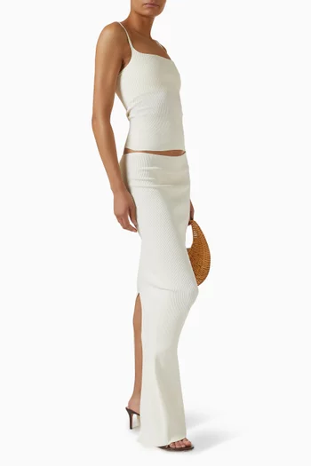 Fontelina Ribbed Maxi Skirt