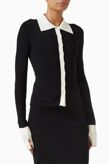 بلوزة كازابلانكا بتصميم مضلع