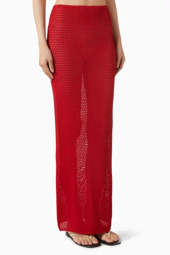 Fontelina Maxi Skirt in Crochet