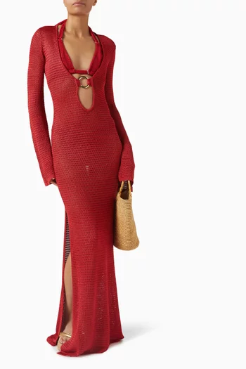 فستان مونتيغو طويل كروشيه