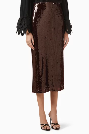 Yasroyalina Sequin-embellished Skirt