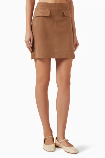 تنورة ياسودا قصيرة جلد