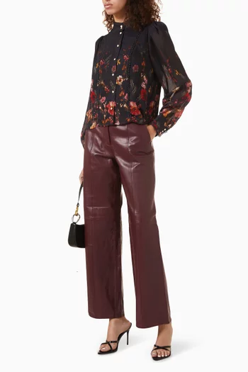 بلوزة ياسرومانتيكا بنقشة زهور