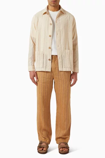 قميص اكسل بنمط جاكيت قطن