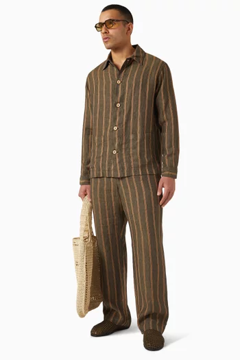 Gabriel Stripe Wide-leg Pants