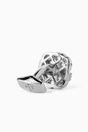Quad Knot Cufflinks in Palladium-plated Sterling Silver