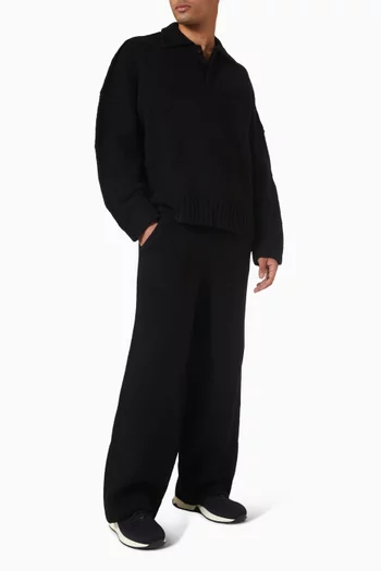 سترة بولو بنسيج صوف